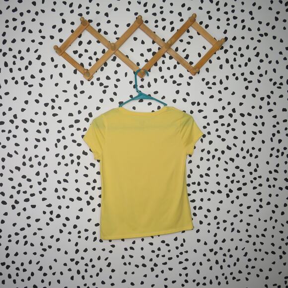 Wonder Nation Yellow Girls Basic Short Sleeve T-Shirt - Picture 3 of 7